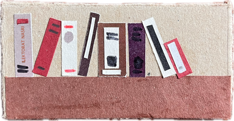 Eine Illustration, die ein Bücherregal zeigt